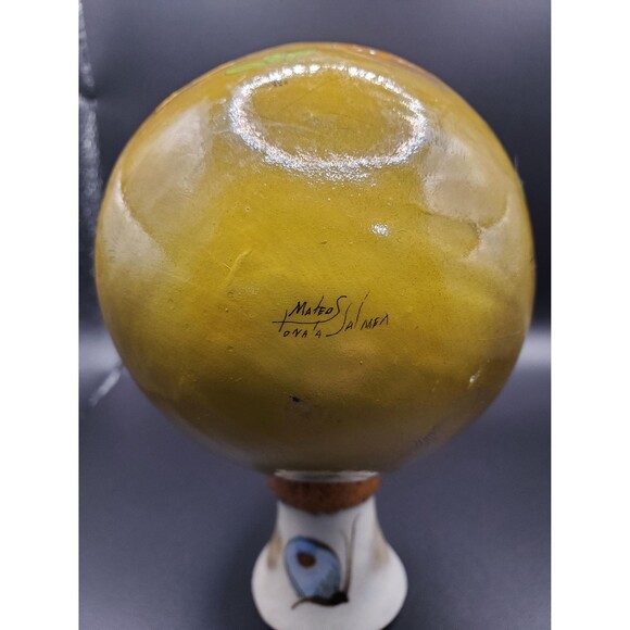 GLOWS* Tonala Mexico papier-mâché egg by‎ Mateo Ser-Mel - Picture 9 of 10